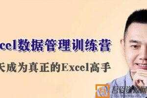 伍昊《Excel数据管理训练营》21天成为真正的Excel高手  [视频]