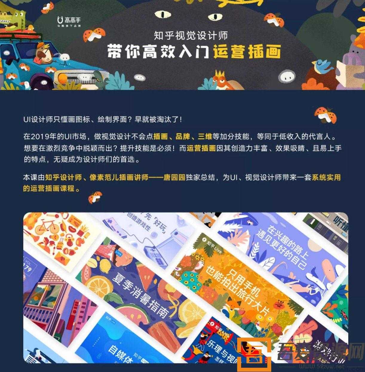 y园糖唐园园运营插画速成教程【画质高清有素材】(图1)