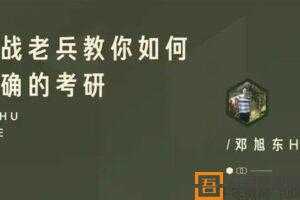 知乎Live-邓旭东 三战老兵教你如何正确的考研 考研经验  [音频]