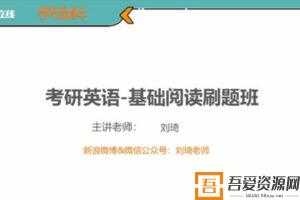 刘琦-新东方2021英语考研直通车2000-2009年阅读逐篇精研  [视频]