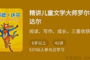 精讲儿童文学大师：罗尔德·达尔  [课件] [音频]