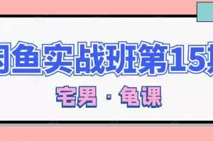 龟课·闲鱼无货源电商课程第15期，一个月收益几万不等