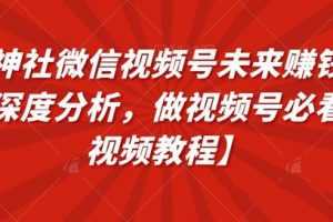 火神社微信视频号未来赚钱逻辑深度分析，做视频号必看【视频教程】