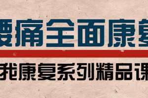 李明威腰痛运动康复训练营：教练与患者必学，自我康复精品课程