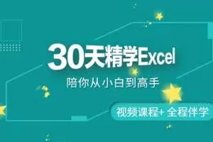 30天精学Excel 陪你从小白到高手