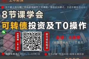 独孤商学院X讲师《8节课学会可转债及T0操作》
