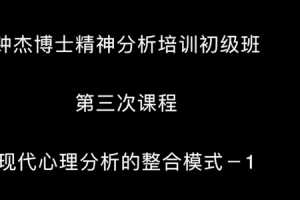 钟杰博士精神分析治疗的理论与实践网络版讲座视频