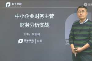 张秋利-中小企业财务主管财务分析实战