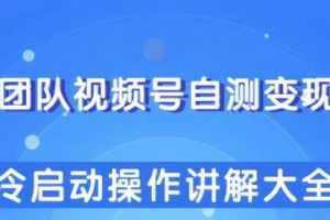 柚子团队视频号自测变现玩法，冷启动操作讲解大全