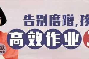 陈默：告别磨蹭，孩子高效作业30讲（完结）