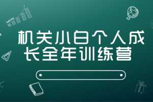 机关小白个人成长全年训练营（完结）