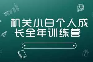 机关小白个人成长全年训练营（完结）