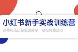 龟课·小红书新手实战训练营：多种变现玩法，轻松玩转小红书月赚过万