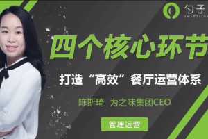 陈思琦-四个核心环节打造高效餐厅运营体系