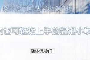 晓林侃冷门_晓林冷门赚钱36招