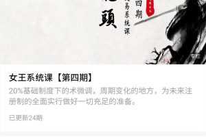 女王低吸人气龙头《女王交易系统课》第四期