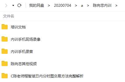 陈向忠内训视频课程目录
