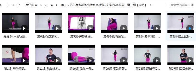 12节在家也能练出性感蜜桃臀,让臀部变得圆、紧、翘目录