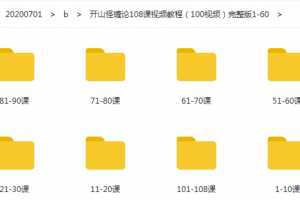 开山怪带你读缠论108课视频教程完整版