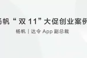 达令杨帆 “双11”大促创业案例分享