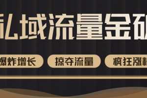 私域流量的金矿，循环获取各大媒体精准流量，无限复制网红的精准流量！价值2200元