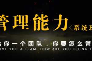 管理能力系统班，给你一个团队你要怎么管？