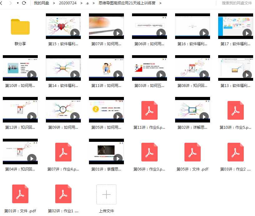 思维导图高频应用21天训练营目录