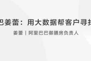 【创业分享】阿里巴巴姜蕾用大数据帮客户寻找新机会