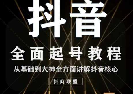 抖商联盟2020最新抖音课程:起号基础+账号类型定位+视频搬运发送处理