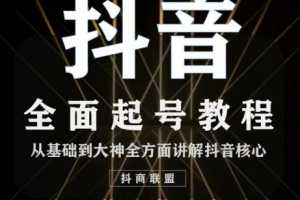 抖商联盟2020最新抖音课程：起号基础+账号类型定位+视频搬运发送处理