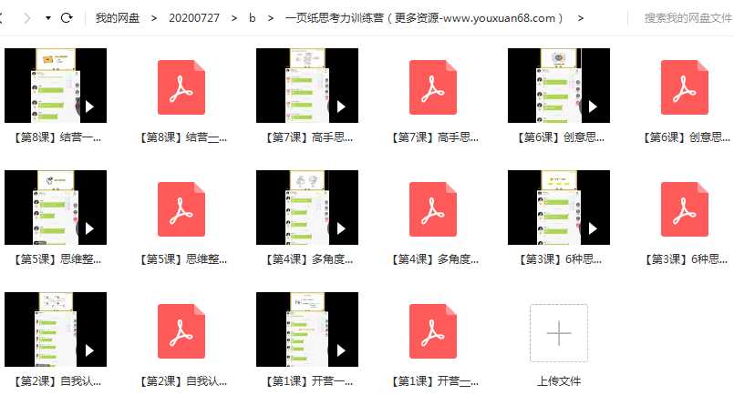 一页纸思考力训练营目录