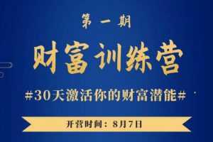 晚情《财富训练营》30天激活你的财富潜能