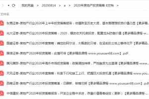 2020年房地产投资策略 8文档