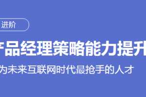 刘滢产品经理策略能力提升课程