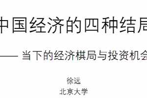 北京大学徐远教授:疫情过后中国经济的四种结局