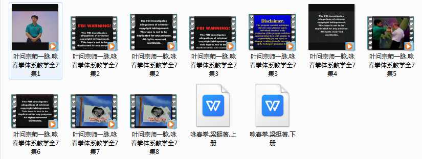 叶问宗师一脉咏春拳体系教学7集视频