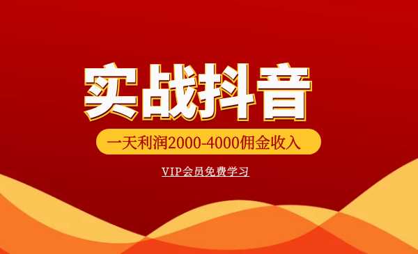 实战抖音，一天利润2000-4000佣金收入