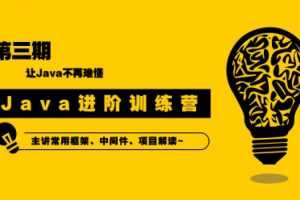 90天Java进阶训练营三期教程 让Java不再难懂