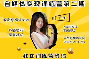 大咖小牟自媒体变现训练营第二期全套课程