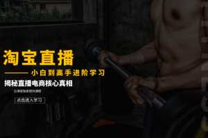 淘宝直播小白到高手进阶学习，揭秘直播电商核心真相