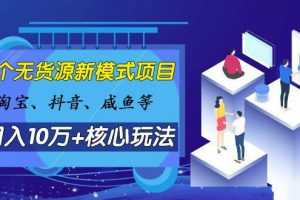 淘宝、抖音、咸鱼等5个无货源新模式项目月入10万+核心玩法