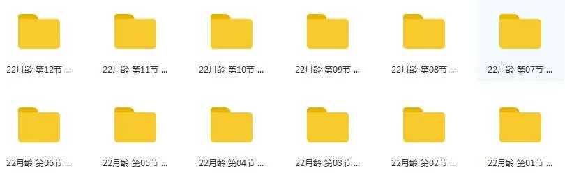 22个月宝宝早教游戏训练视频课程内容目录