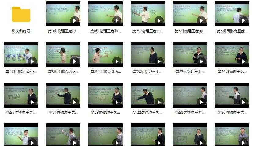 人教版初三物理同步课后复习提高课程目录