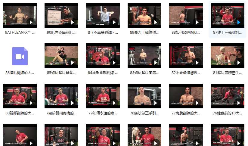 杰夫叔健身培训视频教程目录