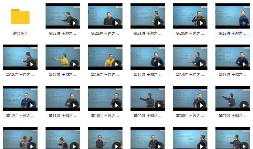 通用版高二语文上学期知识点成绩同步提高网课教学视频(王遐之老师 23讲)目录