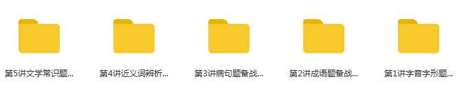 高考语文基础知识考点题目零失分训练教学视频目录