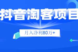 财神大咖会：抖音淘客项目月入净利80万+全是硬核干货，抖音赚钱真不难！