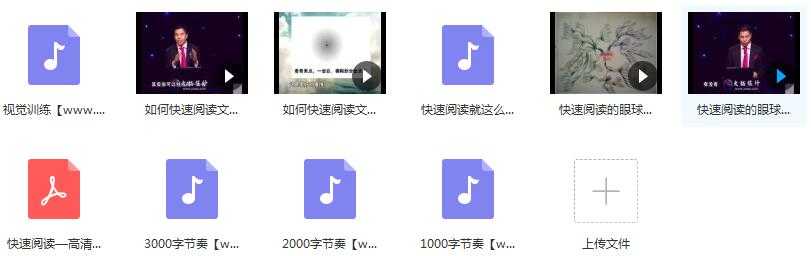 视觉训练及快速阅读方法视频音频讲座目录