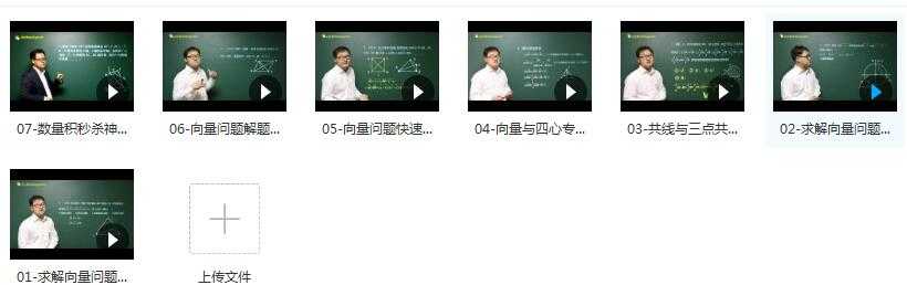 高中数学向量知识点教学视频目录