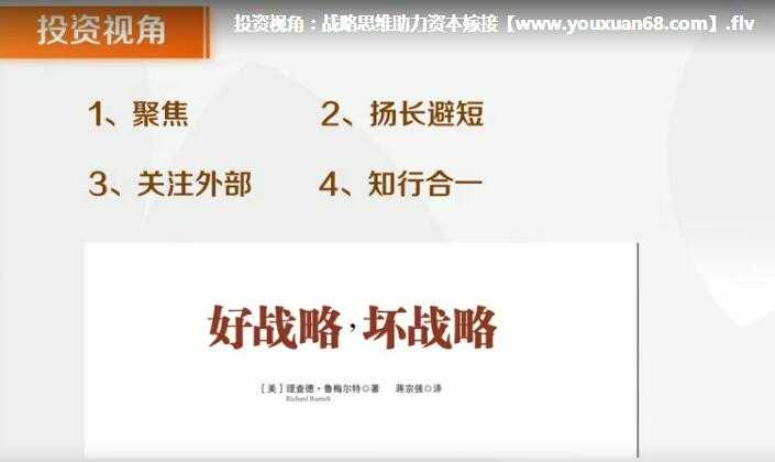 投资视角：以投资人角度运用战略思维助力资本嫁接